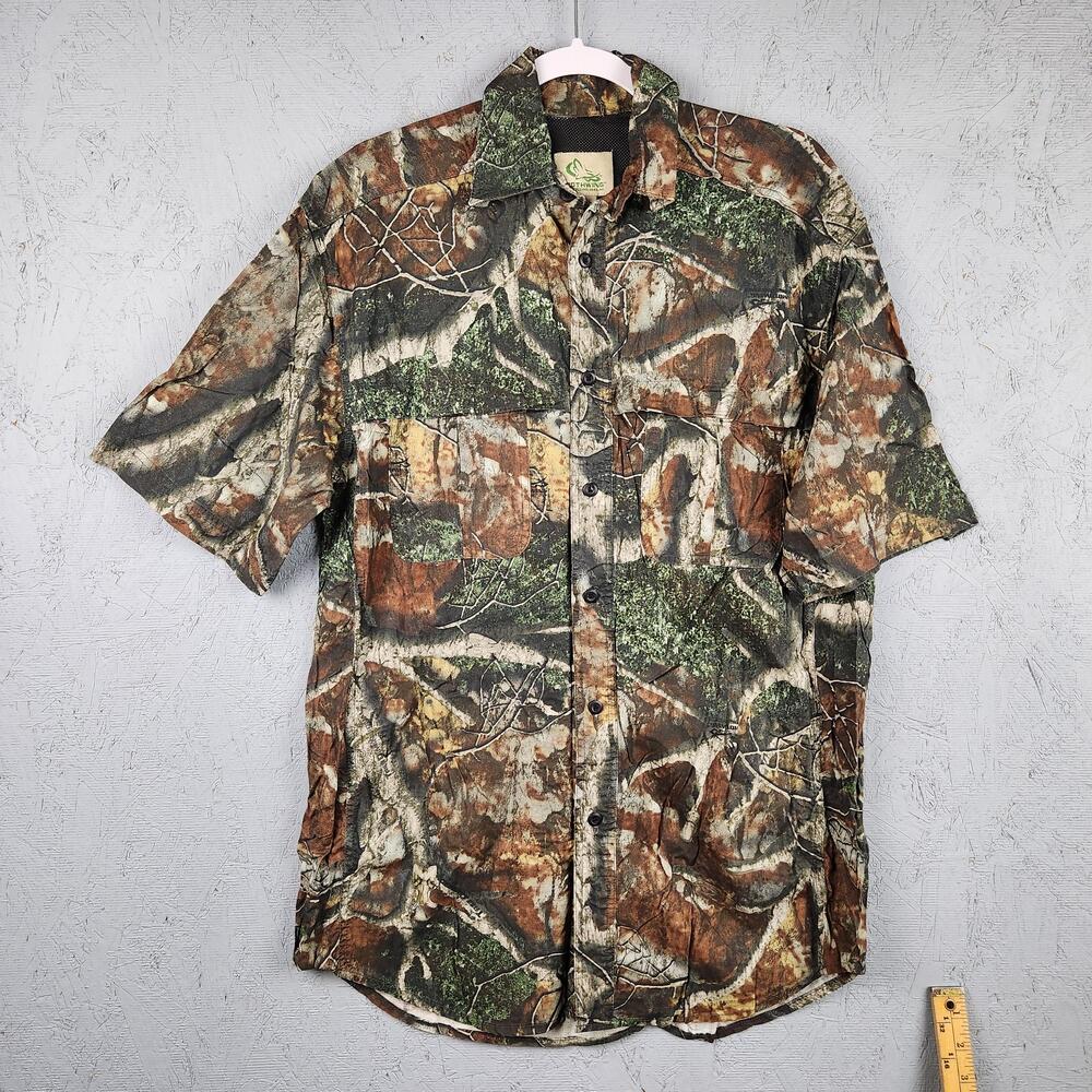 Mothwing Shirt Mens Small Camo Mountain Mimicry 2.0 Short Sleeve Hunting Vented